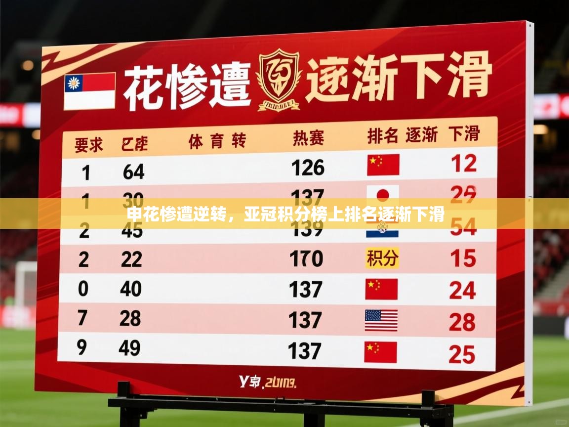 2025 意昂体育官网申花惨遭逆转，亚冠积分榜上排名逐渐下滑  第3张